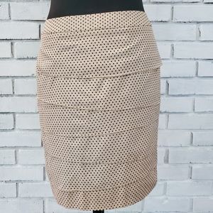 White House Black Market Tiered dotted skirt